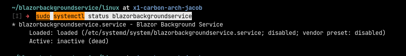 Stopped service